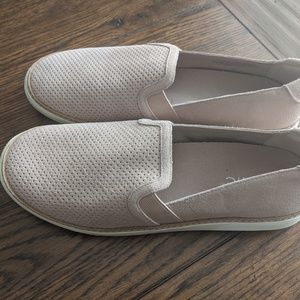 Vionic  perforated suede slip ons